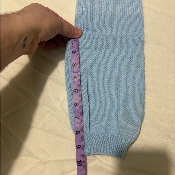 Vintage Hand-Knit Baby Blue Pants - Picture 5 of 5